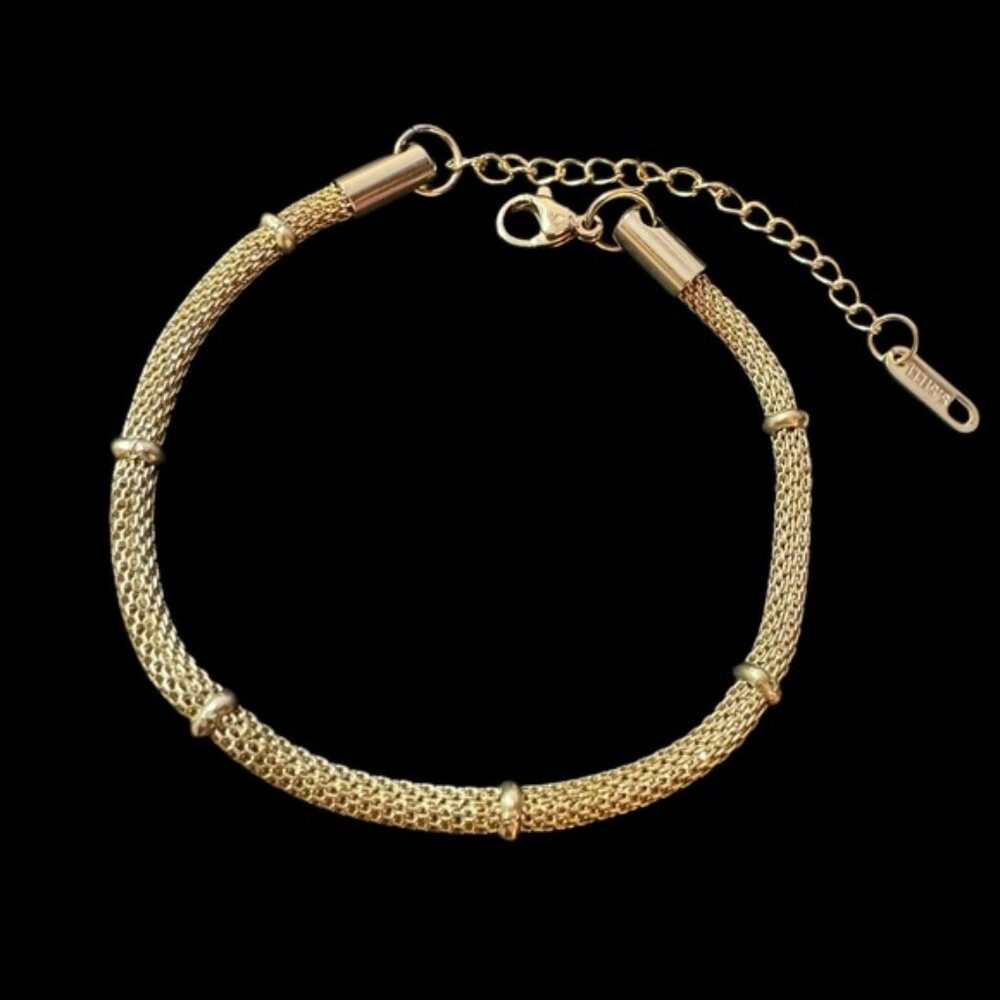 ✨Gorgeous Gold-Plated Mesh Bracelet Adjustable